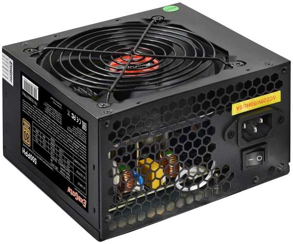 Блок питания ATX Exegate EX280577RUS-OEM-S 500W, 80+ Bronze, APFC, 120mm fan OEM 969350083