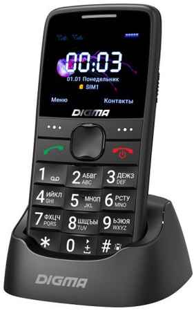 Мобильный телефон Digma S220 Linx LT1075MM 32MB 2Sim 2.2″ 220x176, 0.3Mpix, GSM900/1800, MP3, FM, microSD max32GB, черный (1515437) 969353288