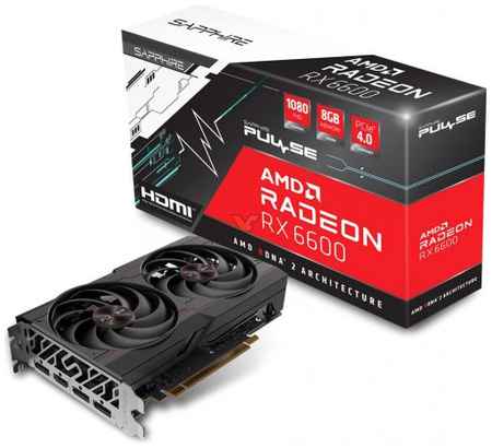 Видеокарта PCI-E Sapphire Radeon RX 6600 (11310-01-20G) 8GB GDDR6 128bit 7nm 1626/14000MHz HDMI/3*DP