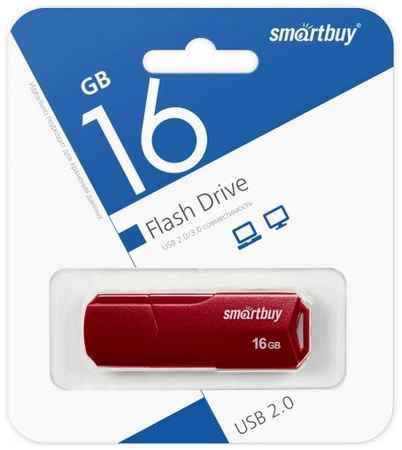 Накопитель USB 2.0 16GB SmartBuy SB16GBCLU-BG Clue, бордовый 969354400