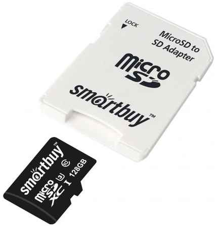 Карта памяти 128GB SmartBuy SB128GBSDCL10U3-01 microSDXC Сlass 10 Pro UHS-I U3 (70/90 Mb/s) + SD адаптер 969354406