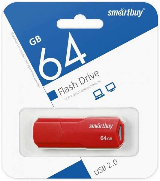 Накопитель USB 2.0 64GB SmartBuy SB64GBCLU-R Clue