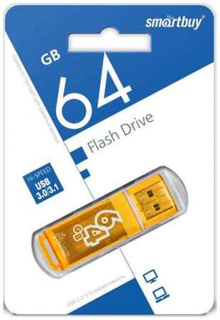 Накопитель USB 2.0 64GB SmartBuy SB64GBGS-Or Glossy, оранжевый 969354429