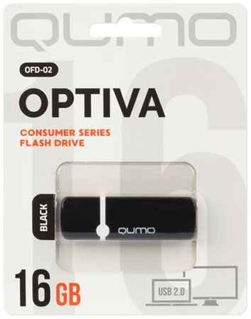 Накопитель USB 2.0 16GB Qumo QM16GUD-OP2-black Optiva 02, чёрный 969354449