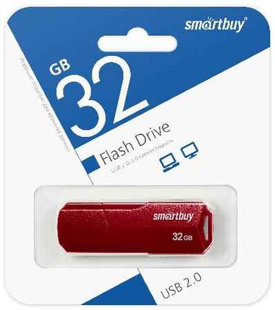 Накопитель USB 2.0 32GB SmartBuy SB32GBCLU-BG Clue, бордовый 969354472