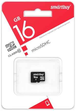 Карта памяти 16GB SmartBuy SB16GBSDCL10-00LE MicroSDHC Сlass 10 без адаптера 969354473