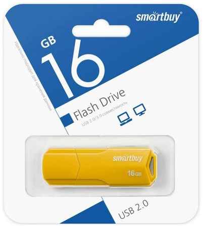 Накопитель USB 2.0 16GB SmartBuy SB16GBCLU-Y Clue, жёлтый 969354497