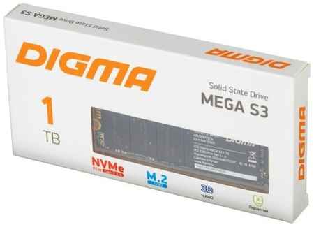 Накопитель SSD M.2 2280 Digma MEGA S3 DGSM3001TS33T 1TB, 3D NAND TLC, 2080 МБ/с/1700 МБ/с, PCI-E x4, NVMe, rtl 969354988