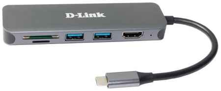 Разветвитель USB 3.0 D-link DUB-2327/A1A 2*USB3.0, USB-C/PD3.0, HDMI, SD/microSD Card Reader 969355654