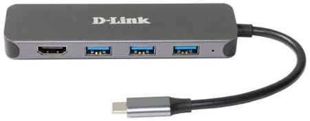 Разветвитель USB 3.0 D-link DUB-2340/A1A 3*USB3.0, fast Charge USB3.0, USB-C/PD3.0 969355656