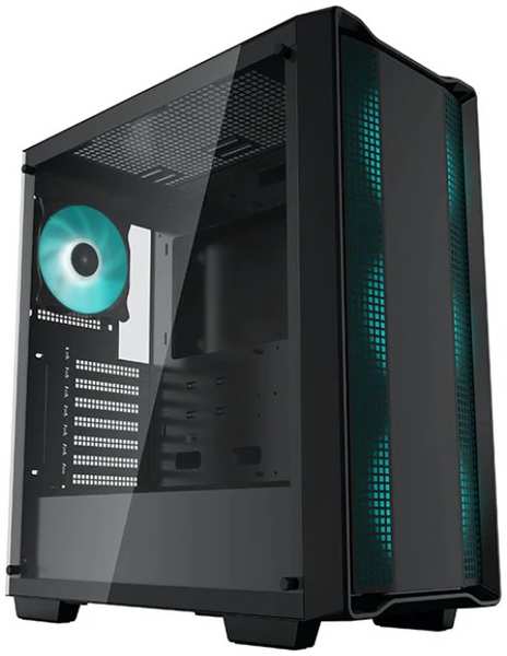 Корпус ATX Deepcool CC560 без БП, боковое окно (закаленное стекло), 3*120мм LED, 120мм LED, черный 969355670