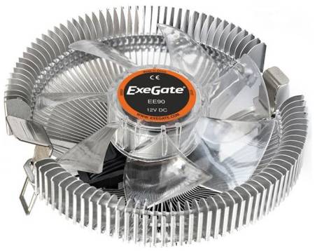 Кулер Exegate EE90 EX286149RUS LGA775/1150/1151/1155/1156/1200/AM2/AM2+/AM3/AM3+/AM4/FM1/FM2/754/939/940 (Al, fan 90mm, 2200rpm, 3pin, 22dBA, TDP 75W)