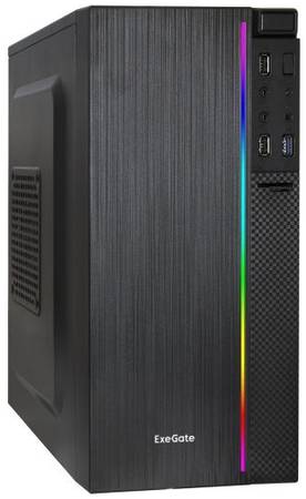 Корпус mATX Exegate mEVO-9302-RGB-500W-12 EX287884RUS Minitower, БП 500NPX с вент. 12см, 2*USB+USB3.0, HD аудио, с RGB подсветкой