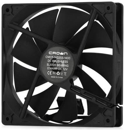Вентилятор для корпуса Crown CMCF-14025S-1400 CM000003099 140mm fan, 1200 об/мин, 56 CFM, 27 dBA, 3pin+MOLEX