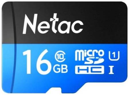 Карта памяти MicroSDHC 16GB Netac NT02P500STN-016G-R (с SD адаптером) 80MB/s 969361937