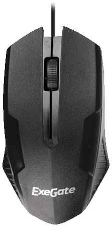Мышь Exegate SH-9025 EX279941RUS USB, оптическая, 1000dpi, 3 кнопки и колесо прокрутки, длина кабеля 1,35м, черная, OEM 969364480