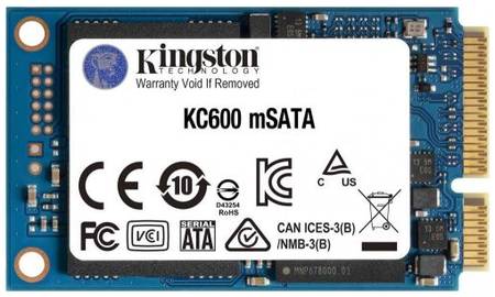 Накопитель SSD mSATA Kingston SKC600MS/1024G KC600 1TB SATA 6Gb/s 3D TLC 550/520MB/s MTBF 1M 969371536