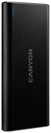 Аккумулятор внешний универсальный Canyon PB-106 CNE-CPB1006B 10000mAh, 5V/2A, 5V/2.1A(Max), USB cable length 0.3m, black 969377515