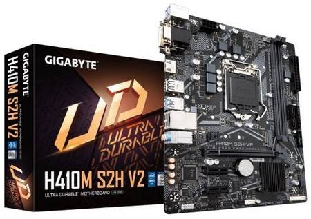 Материнская плата mATX GIGABYTE H410M S2H V2 (LGA1200, H470, 2*DDR4(2933), 4*SATA 6G, M.2, 3*PCIE, 7.1CH, Glan, 4*USB 3.2, D-Sub/DVI-D/HDMI) 969377725