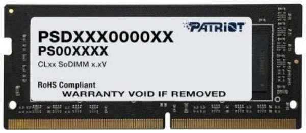 Модуль памяти SODIMM DDR4 16GB Patriot Memory PSD416G320081S Signature Line PC4-25600 3200MHz CL22 1.2V 969382013