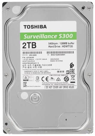 Жесткий диск 2TB SATA 6Gb/s Toshiba (KIOXIA) S300 HDWT720UZSVA 3.5″ 5400rpm 128MB