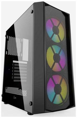Корпус ATX Powercase Rhombus X3 Mesh LED CMRMX-L3 черный, без БП, с окном, USB 3.0, 2*USB 2.0, audio 969383227