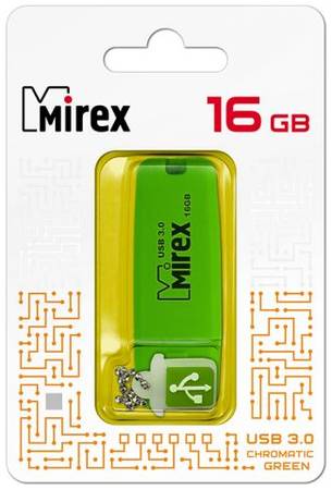 Накопитель USB 3.0 16GB Mirex Chromatic 13600-FM3CGN16 зеленый 969383547