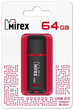 Накопитель USB 3.0 64GB Mirex KNIGHT 13600-FM3BKN64 черный 969383548