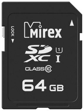 Карта памяти 64GB Mirex 13611-SD10CD64 SDXC Class 10 UHS-I 969383564