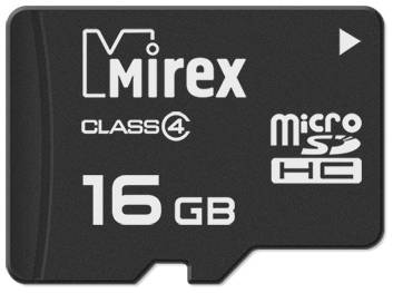 Карта памяти MicroSDHC 16GB Mirex 13612-MCROSD16 Class 4 969383569