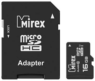 Карта памяти 16GB Mirex 13613-ADSUHS16 microSDHC Class 10 UHS-I (SD адаптер) 969383572