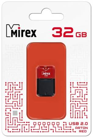 Накопитель USB 2.0 32GB Mirex ARTON 13600-FMUART32 красный 969383584
