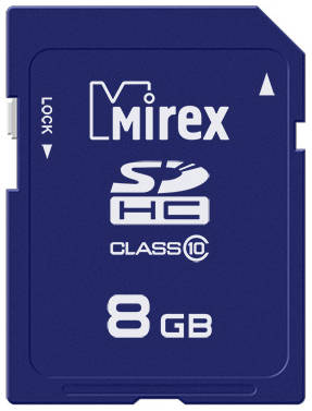 Карта памяти 8GB Mirex 13611-SD10CD08 SDHC Class 10