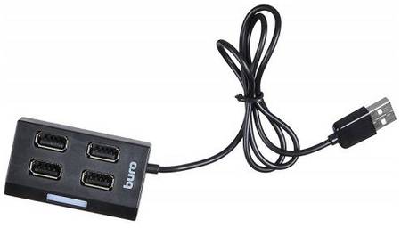 Разветвитель USB 2.0 Buro BU-HUB4-U2.0 4порт. черный 969383904
