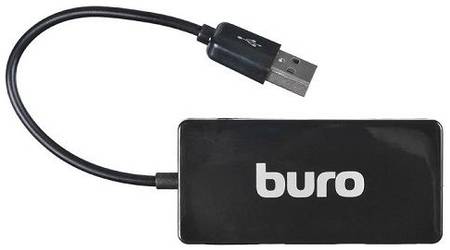 Разветвитель USB 2.0 Buro BU-HUB4-U2.0-SLIM 4порт. черный 969383908