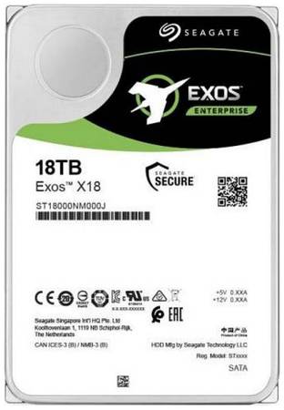 Жесткий диск 18TB SATA 6Gb/s Seagate ST18000NM000J 3.5″ Exos X18 7200rpm 256MB 969384280