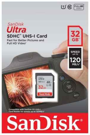 Карта памяти SDHC 32GB SanDisk SDSDUN4-032G-GN6IN UHS-I 969385482