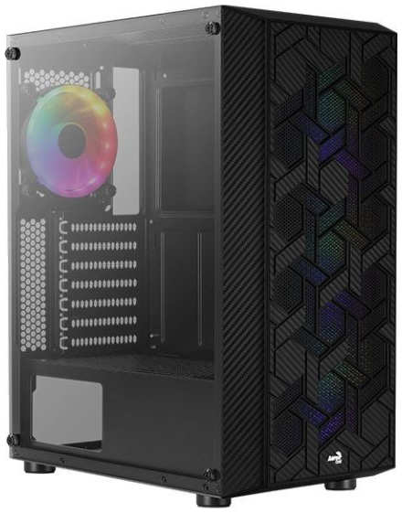 Корпус ATX AeroCool Hive FRGB 4710562755916 черный, без БП, с окном, USB 2.0, 2*USB 3.0, audio 969386146