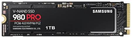 Накопитель SSD M.2 2280 Samsung MZ-V8P1T0BW 980 PRO 1TB PCIe Gen 4.0 x4 NVMe V-NAND 3-bit MLC 7000/5000MB/s IOPs 1000K/1000K MTBF 1.5M 969389326