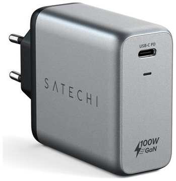 Зарядное устройство сетевое Satechi ST-UC100WSM-EU 100W USB-C PD GaN Wall Charger - Space Gray 969393287