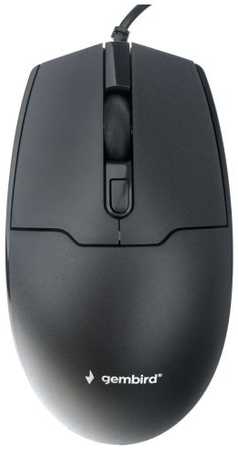 Мышь Gembird MOP-430 черная, USB, 3кн.+колесо-кнопка, 1600DPI, кабель 1.8м 969394964