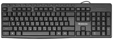 Клавиатура Defender Action HB-719 RU 45719 черная, мультимедиа, 104+13 кл., USB, 1.8м