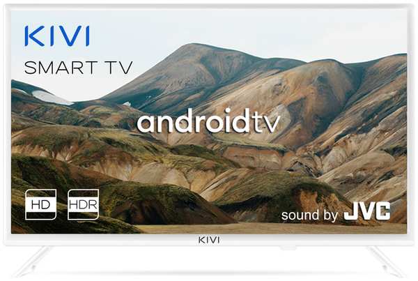 Телевизор KIVI 24H740LW , 1366*768, WiFi, BT, 2*USB, 3*HDMI, 3,5jack, RCA, Android TV