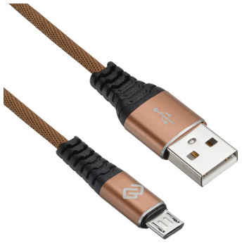 Кабель интерфейсный Digma 1080372 USB (m)-micro USB (m) 0.15м коричневый 969396427