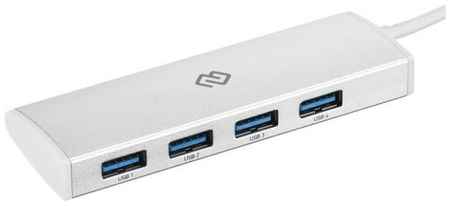Разветвитель USB 3.1 Digma HUB-4U3.0-UC-S 4*USB 3.0, серебристый 969396458