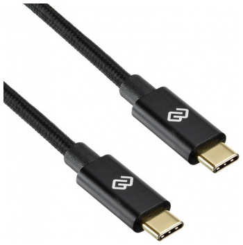 Кабель интерфейсный Digma 1080466 USB Type-C (m)-USB Type-C (m) 1.5м черный