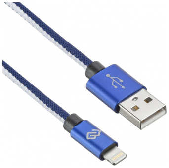 Кабель интерфейсный Digma 1080345 USB (m)-Lightning (m) 1.2м синий 969396471