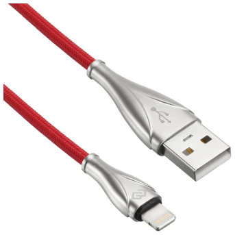 Кабель интерфейсный Digma 1080244 USB (m)-Lightning (m) 1.2м красный