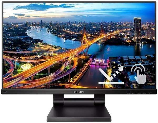 Монитор 21,5″ Philips 222B1TC (00/00) 1920х1080 75Гц IPS W-LED 16:9 smoothtouch 4ms VGA HDMI DP 4xUS 969397093