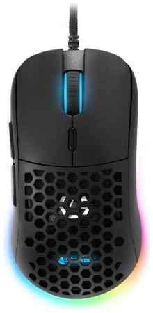 Мышь Sharkoon LIGHT2 180 чёрная, PixArt PMW 3360, Omron, 6 кнопок, 12000 dpi, USB, RGB подсветка 969397937